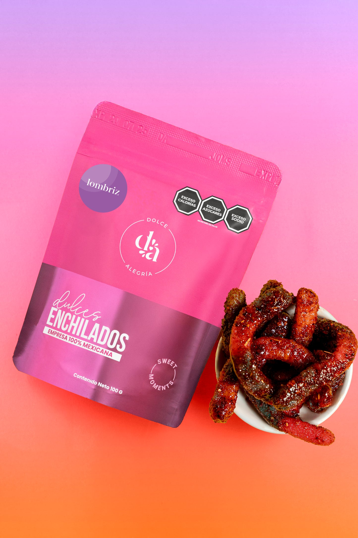 Lombriz neón enchilada