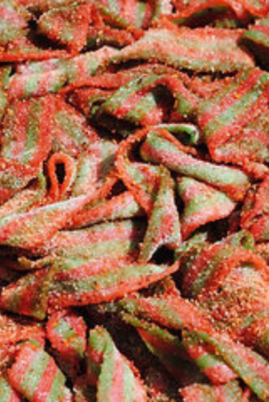 Tiritas de sandía enchiladas